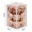 12pcs Christmas Decorative Ball Tree Pendant Balls Ornaments (Champagne) Newly