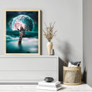 5D DIY Moon Giraffe Full Round Diamond Painting Kit Picture Artwork Craft