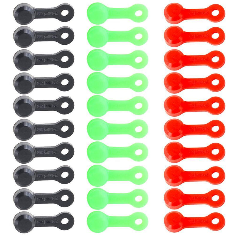 50pcs RISK Bicycle Bleed Nipple Screw Cap Oil Disc Brake Dust Cover (Red)