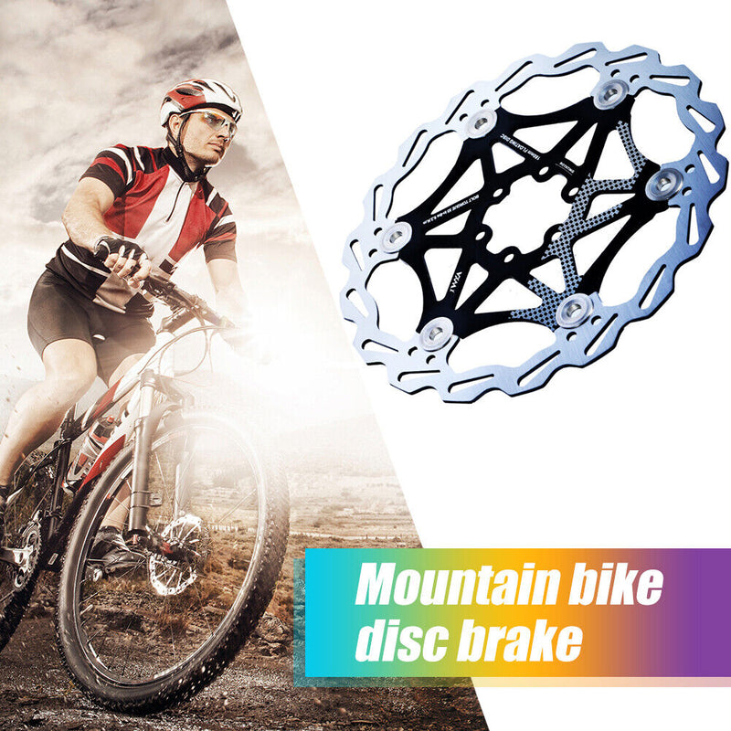 Mountain Bike Bicycle Floating Disc Brake Rotor Cycling Parts (160mm Black)