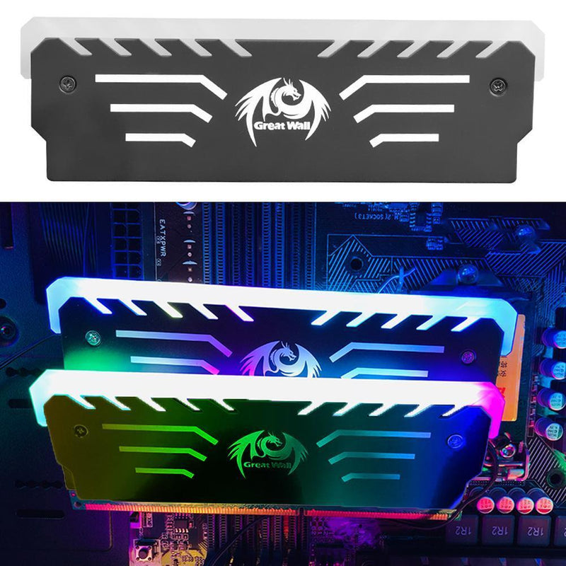 12V Aluminum RGB LED Light 6 Automatic Change 3-Pin Desktop Memory Cooling Clip