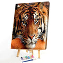 Painting By Numbers Kit DIY Quiet Tiger Canvas Oil Wall Art Picture Ornaments