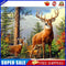 Oil Paint By Numbers Picture DIY Drawing Painting Froest Deer Kit Artwork