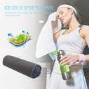Ice Cold Towel Summer Outdoor Fitness Quick Dry Cooling Towel (Dark Grey) Newly