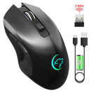 2.4Ghz Wireless Mouse 2400DPI 7-Color Computer Optical Mice + USB for Laptop PC