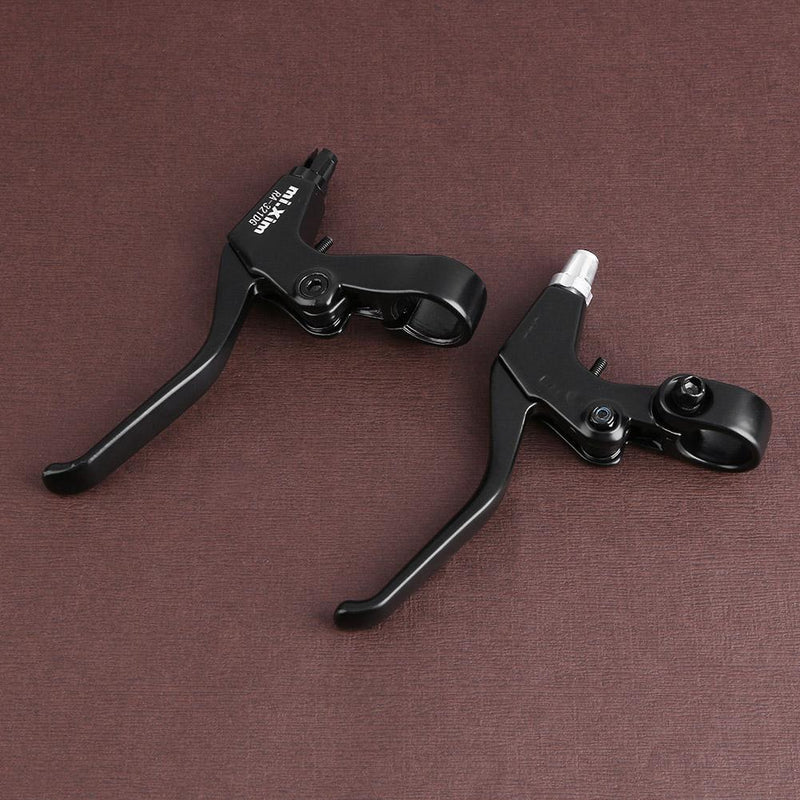 1 Pair Aluminum Bicycle Brake Levers Mountain Bike Brake Handles(Black)