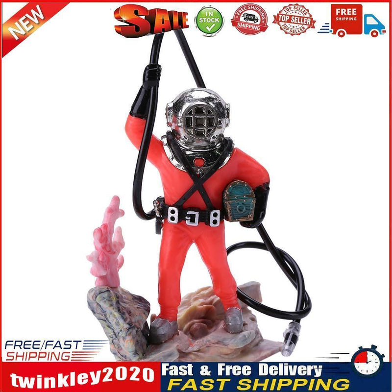 Underwater Animation Landscape Treasure Hunt Diver Pneumatic Decor (Red) Newly