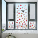 Love Lipstick Gift Wall Stickers PVC Glass Window Door Valentine Day Wallpaper