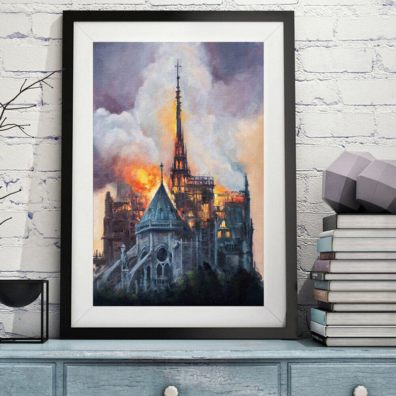DIY Digital Oil Paint By Number Notre Dame De Paris