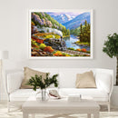 DIY Diamond Painting Train Park Full Round Drill Mosaic Art Picture Rhinestones