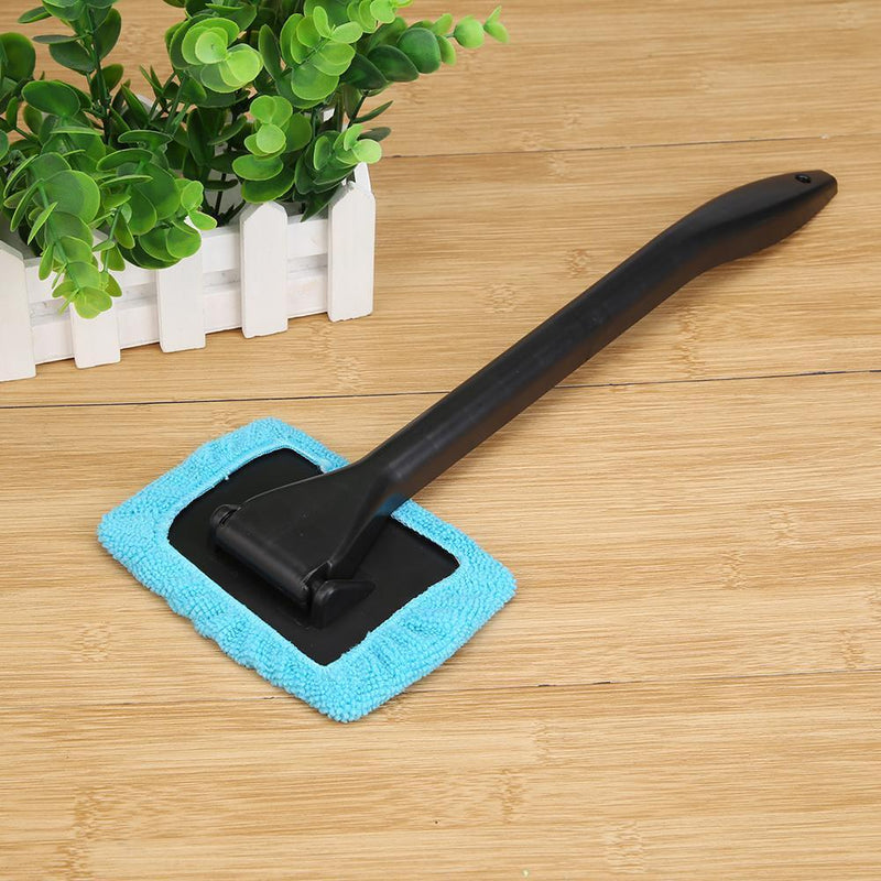 Microfiber Long Handle Window Cleaning Brush Windshield Cleaner (Lake Blue)