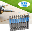 50mm PH2 S2 Cross Bit Drill Head Hex Shank Screwdriver Drill Bit (10pcs)