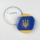 Ukraine Ukrainian Map Flag Symbol Round 12 Styles Clothes Pins(E)
