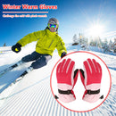 2pcs Warm Ski Gloves Outdoor Thermal Full Finger Mittens for Children Boys Girls