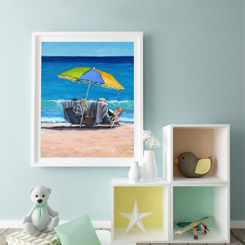 Beach Lounger Oil Paint By Numbers Kit DIY Home Decoration Gift Wall Art Picture