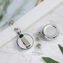 ID Name Card Anti-Lost Clip Retractable Key Ring Badge Holder Lanyards