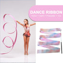 Flashing Glitter Dance Ribbon Gymnastics Ballet Twirling Stick (2m Black) Newly