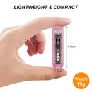 Mini LED EDC Flashlight Fishing Camping Emergency Keychain Lights (Pink) Newly