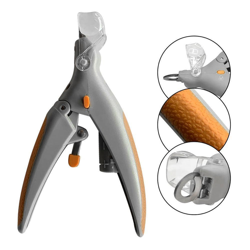 Pet Nail Clippers with LED Light Dog Cat Claw Grinder Scissors Toe Trimmer