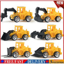 6pcs Children Mini Alloy Engineering Excavator Inertia Sliding Car Set Toys