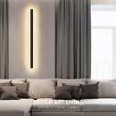 Modern Long Wall Light Home Living Bedroom Background Sconce Light (Black) Newly