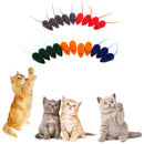 20pcs Flocking Mouse Shape Cat Toys Sound False Rat Pet Kitten Plaything