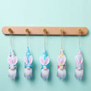 Bunny Gnome Spring Easter Swidish Tomte Dwarf Hanging Ornament 5 Pcs (2)