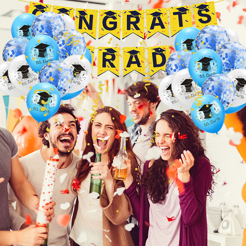 2022 Graduation Balloon Kit - Hanging Banner Grad Party Decorations (C) Newly
