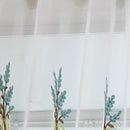 2m Screen Embroidery Sheer Voile Window Drape Curtain for Living Room(Blue)