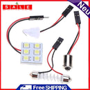 DC 12V 5050 6SMD LED White Light Car Interior T10 Festoon BA9s Lamp Panel
