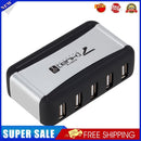 Vertical USB Hub 7 Ports USB 2.0 Splitter with Power Adapter for PC (EU)
