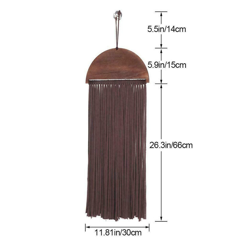 Boho Tassel Tapestry Large Wall Hanging Hand-Woven Decor Brown Home F7N4