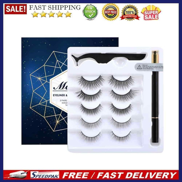 Magnetic False Eyelashes Lashes w/Magnetic Liquid Eyeliner Kit Eyelash Extension