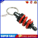 Shock Absorber Motorbike Keychain Cool Motorcycle Key Ring Kit (Black+Red)
