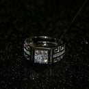 Crystal Ring for Men Engagement Rings Zirconia Wedding Open Rings Jewelry