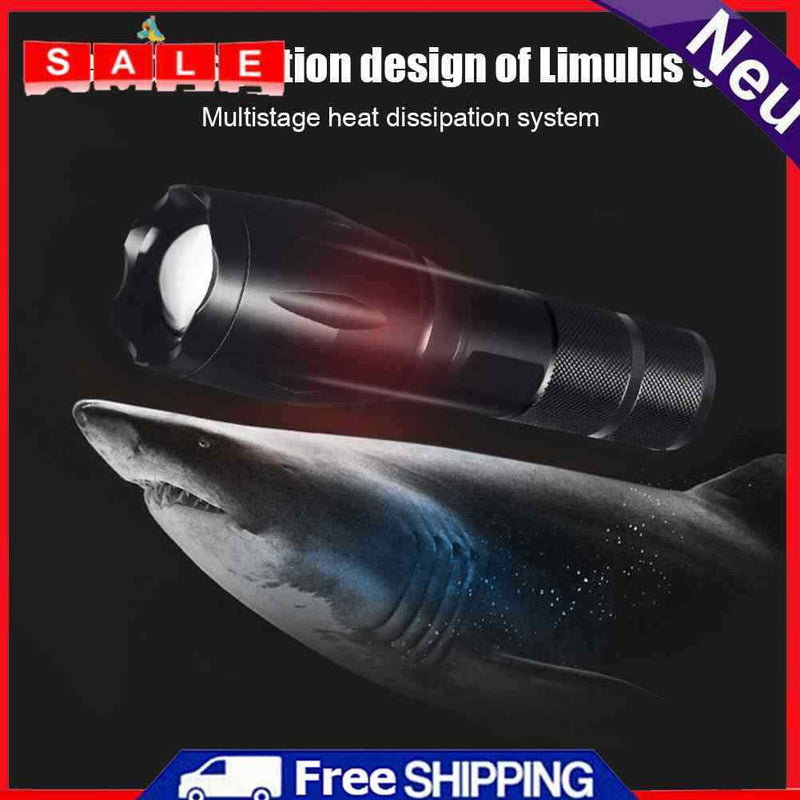 Powerful LED Flashlight 3 Mode Portable Flashlight USB Recharge