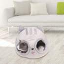 Pet Nest Kennel Semi-closed Kitty Shaped Home Small Cat Dog Sleep Rest (L) Newly
