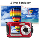 B268 Digital Photo Camera Waterproof Video Recorder Dual Screen DV Camcorder