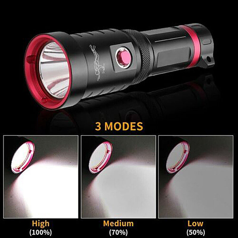 Super Bright Diving Flashlight XHP70 Waterproof Professional Diver Light Newly