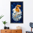 Quiet Goldfish Needlework 11CT Art Stamp Canvas DIY Wall Decor Cross Stitch K