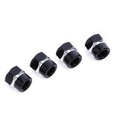 4pcs Universal Aluminum Car Wheel Tire Valve Stem Caps Dust Covers (Black)