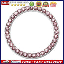 40mm/1.57in OD Car Auto Start Switch Button Decorative Diamond Ring(Pink)
