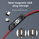 3 in 1 Magnet Cable Plug Case Micro Type C 8 Pin Charger Plugs Storage Box
