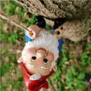 Outdoor Climbing Gnomes Tree Decor Cute Gnome Garden Statue Dwarf Sculpture
