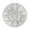 Ethereal Drum 6"" Steel Tongue Drum 11 Tones + 2 Mallets + Storage Bag Set