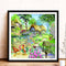 5D DIY Full Round Diamond Painting Color Country Picture Embroidery Mosaic Kits
