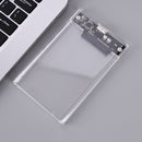 USB3.0 HDD Enclosure 2.5 inch SATA SSD Hard Drive Case External Box (Clear)