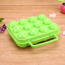 12 Grid Egg Storage Box Holder Outdoor Camping Eggs Case Organizer (Green) Newly