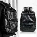 Women Men Travel Large School Bag Leather Rucksack Laptop Backpack