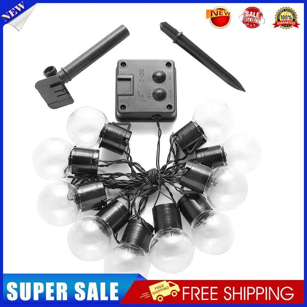10 LED String Light Bulbs Solar Energy Hook Lamp Party Decor (Colorful)